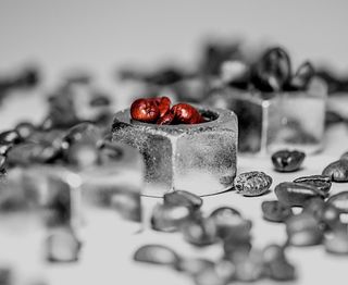 咖啡，螺母，钢，datailaufnahme，macro，六角螺母，反射，金属