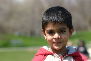 男孩，孩子，年轻，可爱，微笑，东印度，印度，冬天