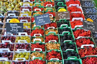 水果堆，带标识