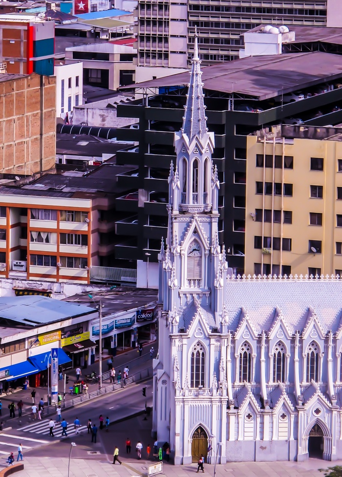 教会, cali, 城市, 冬宫, 建筑外观, 建筑结构, 体系结构, 构建