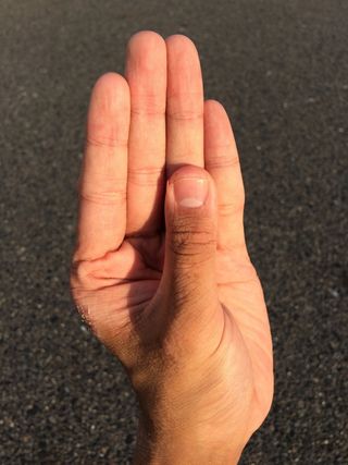 手，手指，指甲，拇指，男性，手掌，年轻，日本人