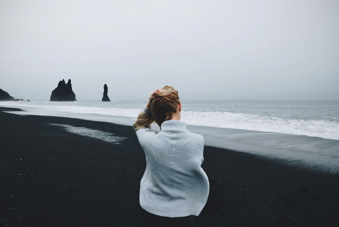 光、海、黎明、风景、成人、后视图、海滩、宁静