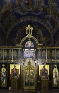 贝尔格莱德，塞尔维亚，圣萨瓦，小教堂，圣萨瓦小教堂，祭坛屏风，圆顶屋顶，建筑