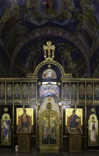 贝尔格莱德，塞尔维亚，圣萨瓦，小教堂，圣萨瓦小教堂，祭坛屏风，圆顶屋顶，建筑