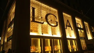 纽约第五大道购物、建筑、照明、夜间、建筑结构、无人居住