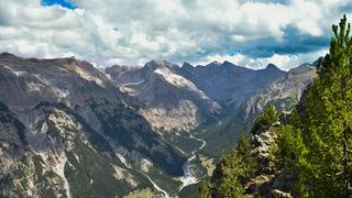 全景，山，风景，宏伟，壮丽，巨大，风景，天空