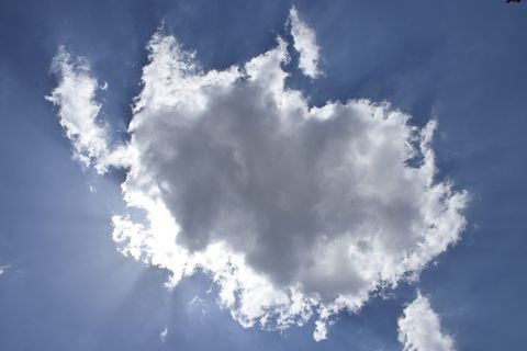 印度，shimla，puffy，Sunray，clouds，godrays，noon，sky