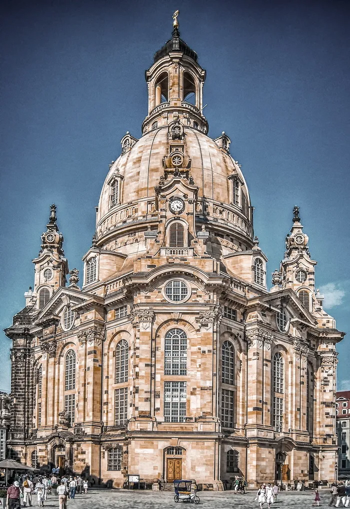 德累斯顿，frauenkirche，建筑，建筑，教堂，历史中心，德国，萨克森州