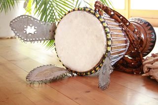 棕色, 木, djembe, 地板, 鼓, 鼓, 音乐, 打击乐器