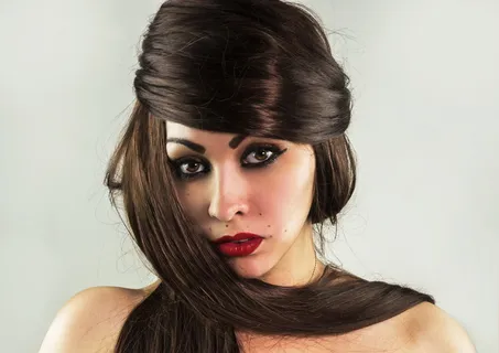 头发，漂亮，美女，女人，模特，黑发，女孩，长发