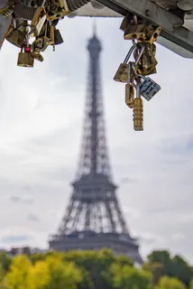 城市，埃菲尔铁塔，法国，地标，建筑，日光，锁，户外