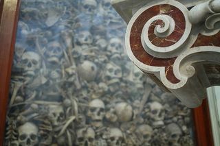 意大利奥特兰托阿尔奇迪塞西奥特兰托骷髅、教堂、细节、恐怖、艺术