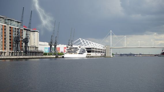 闪电、河流、风暴、水、天空、云、光、雨