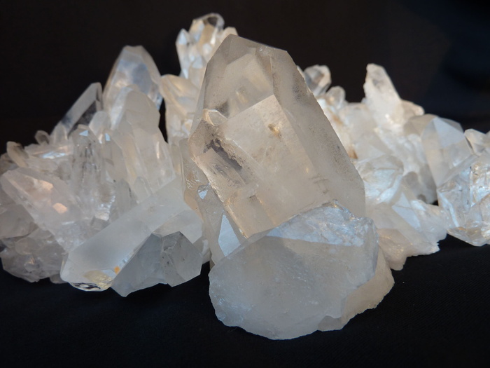 堆，透明，宝石，水晶，透明至白色，宝石顶部，大块宝石，玻璃状