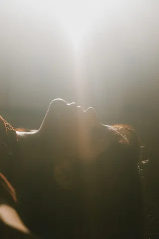 女性面部特写摄影