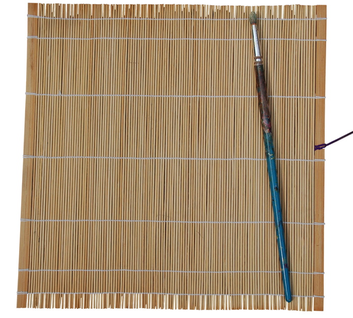 竹, 木, 画笔, 染料, 地面, 背景, Copyspace, 没有人