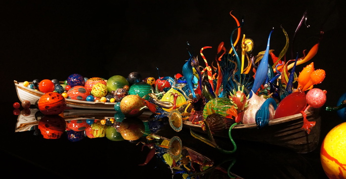 chihuly，玻璃，艺术，彩色，dale chihuly，划船，西雅图中心，吹制玻璃