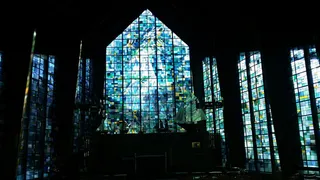 光、暗、建筑、夜晚、建筑、教堂、室内、现代