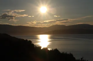 日落、大海、太阳、水、阿本斯·蒂姆蒙、自然、湖泊、风景