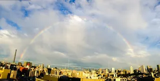 彩虹, 天空, 自然, 云, 东京, 日本, 城市, 云-天空