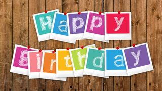 生日快乐标牌，生日，宝丽来，板，墙，墙板，木，板