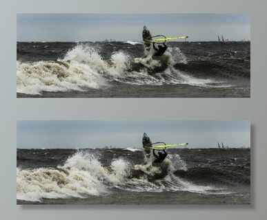 波兰、格丁尼亚或łowo、帆板、波浪、飞溅、海洋、波罗的海