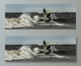 波兰、格丁尼亚或łowo、帆板、波浪、飞溅、海洋、波罗的海