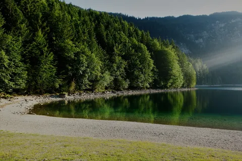 eibsee,abendstimmung,海滩,森林,山湖,日落,水,grainau eibsee,abendstimmung,海滩,森林,山湖,日落,水,grainau