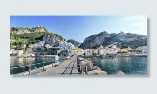 桥, 跨越, 建筑物, 白天, 阿马尔菲, 意大利, 端口, 阿马尔菲海岸