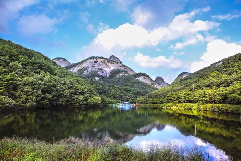 山水，湖，山，倒影，倒影，水，天，自然之美