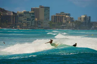 美国，檀香山，waikīkībeach，大浪，海浪，海洋，海洋，太平洋