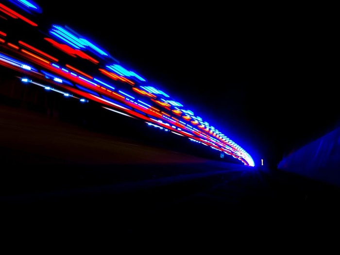 timelapse摄影、道路、街道、黑暗、夜晚、灯光、照明、照明设备