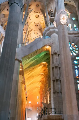 架构, 建设, 圣家堂, 巴塞罗那, 西班牙, 圆顶, 教堂, 尖顶