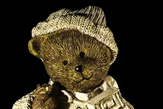 棕色，陶瓷，熊，小雕像，装饰，装饰，人物，装饰