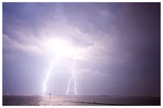 昆西，美国，坚果岛，雷电，马萨诸塞州，闪电，海洋，波士顿