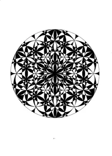 神圣，几何学，手绘，手，神圣几何学，艺术，metatrons立方体，黑白