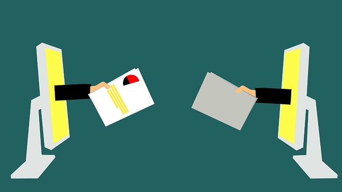 来自计算机显示器的业务报告的插图。