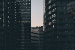 日落，建筑，建筑，已建结构，城市，建筑外部，办公楼外部，无人