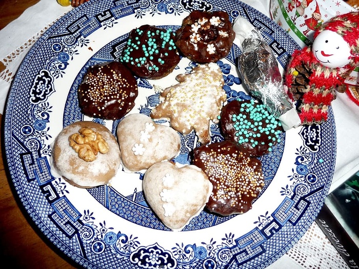 降临节，圣诞节，假期，蛋糕，姜饼，心情，冬天，食物