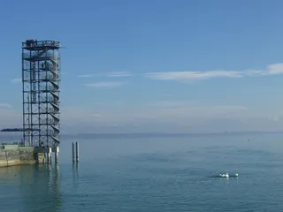 康斯坦斯湖、弗里德里希·沙芬、观景塔、钢结构、水、天、海、交通