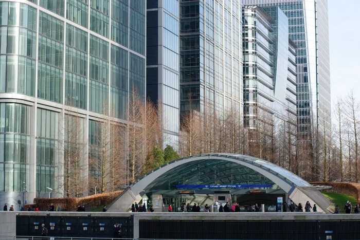 英国、伦敦、金丝雀码头、建筑、货币、城市、地下、人