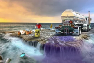 照片，灰色，拖车，人员，工作，黄色，危险，标签