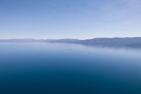 海滩、黎明、日光、雾、雾、山、海洋、户外