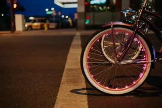 凤凰城，美国，城市，乐趣，自行车，灯光，城市，夜晚