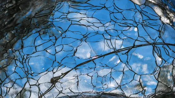 玻璃，破碎，镜子，抽象，破坏，发亮，天空，明镜