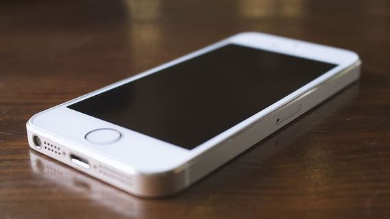 iphone、5、智能手机、手机、木头、桌子、模型、设备