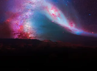 北极光，星系，宇宙，太空，天文学，天空，恒星，夜晚