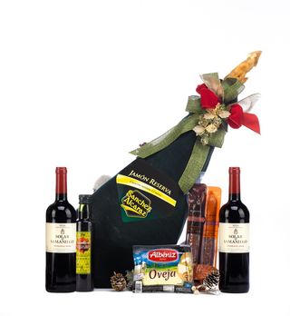 火腿，批量火腿，盒装jamonera，赠品，圣诞节，圣诞篮，很多圣诞节，力量