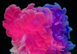 粉色和蓝色抽象艺术品