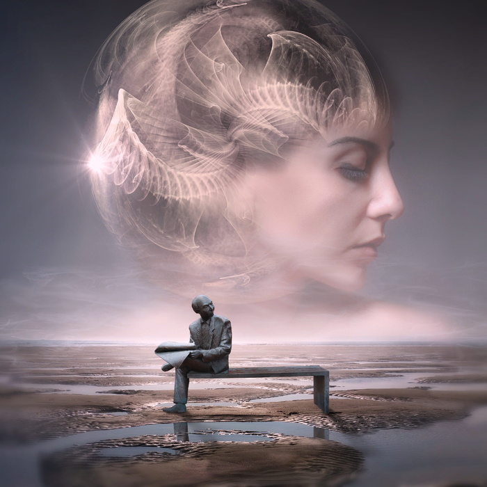 灰色、混凝土、人像、透明、蓝色、天空、cd封面、肖像